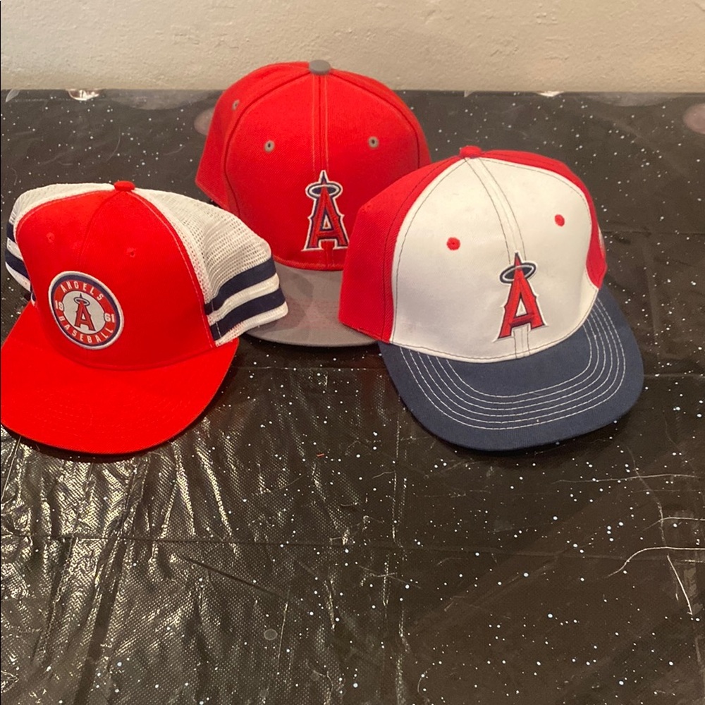 Angels Red and White Baseball Cap